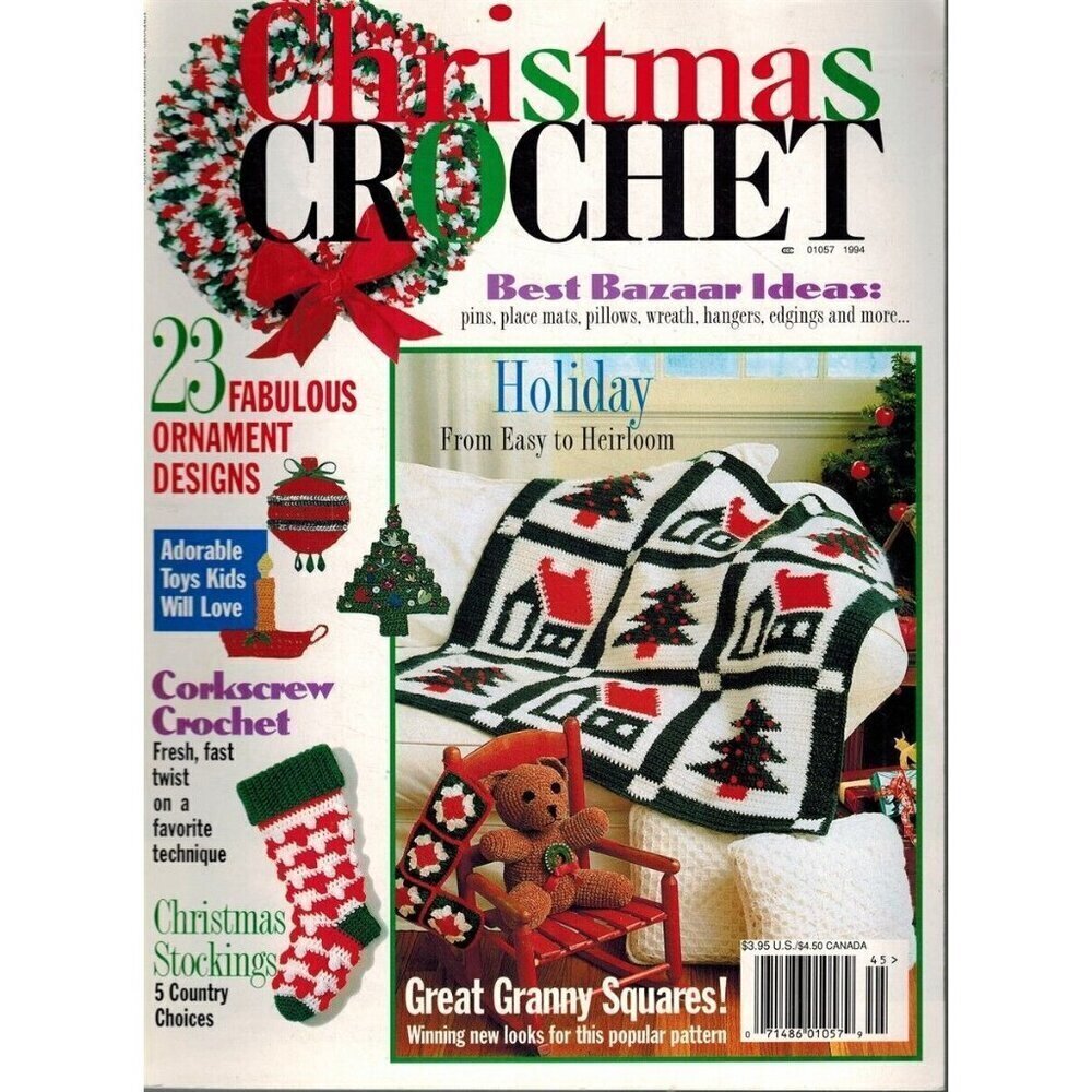 CHRISTMAS CROCHET BEST BAZAAR IDEAS 1994 PREMIERE ISSUE Vol. 1, No. 1